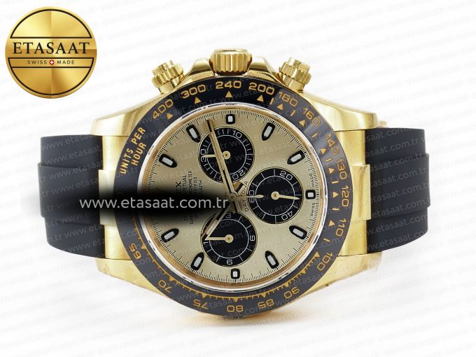 Daytona 116518 QF 1:1 Best Edition YG/Black Dial on Oysterflex Strap SH4130 V3 (Gain Weight) - Görsel 8