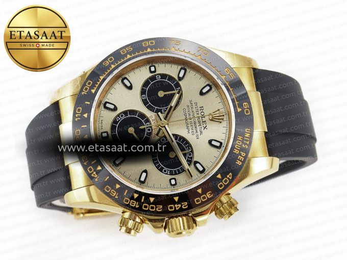Daytona 116518 QF 1:1 Best Edition YG/Black Dial on Oysterflex Strap SH4130 V3 (Gain Weight) - Görsel 9