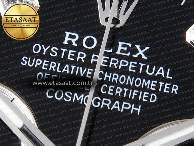 Daytona 116519 APSF 1:1 Best Edition Black Diamonds Dial on Oysterflex Rubber Strap SH4130 - Görsel 10