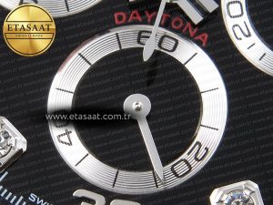 Daytona 116519 APSF 1:1 Best Edition Black Diamonds Dial on Oysterflex Rubber Strap SH4130 - Görsel 12