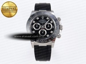 Daytona 116519 APSF 1:1 Best Edition Black Diamonds Dial on Oysterflex Rubber Strap SH4130 - Görsel 3