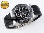 Daytona 116519 APSF 1:1 Best Edition Black Diamonds Dial on Oysterflex Rubber Strap SH4130 - Görsel 7