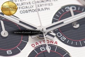 Daytona 116519 Clean Factory 1:1 Best Edition 904L SS Case White Dial on Rubber Strap SA4130 V2 - Görsel 10