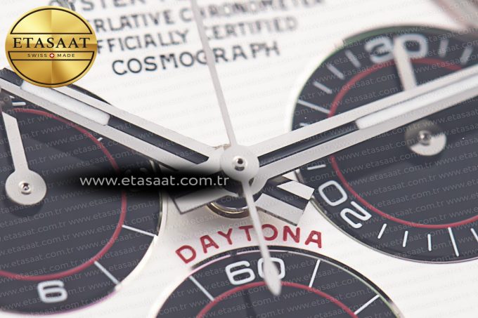 Daytona 116519 Clean Factory 1:1 Best Edition 904L SS Case White Dial on Rubber Strap SA4130 V2 - Görsel 10