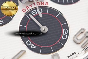 Daytona 116519 Clean Factory 1:1 Best Edition 904L SS Case White Dial on Rubber Strap SA4130 V2 - Görsel 12