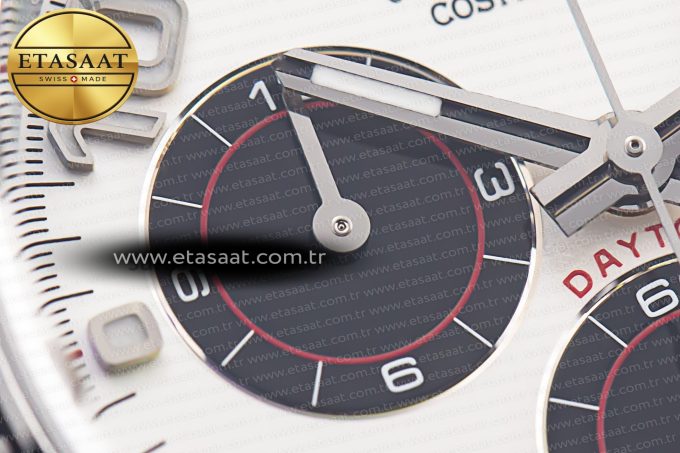 Daytona 116519 Clean Factory 1:1 Best Edition 904L SS Case White Dial on Rubber Strap SA4130 V2 - Görsel 13