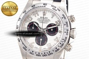 Daytona 116519 Clean Factory 1:1 Best Edition 904L SS Case White Dial on Rubber Strap SA4130 V2 - Görsel 4