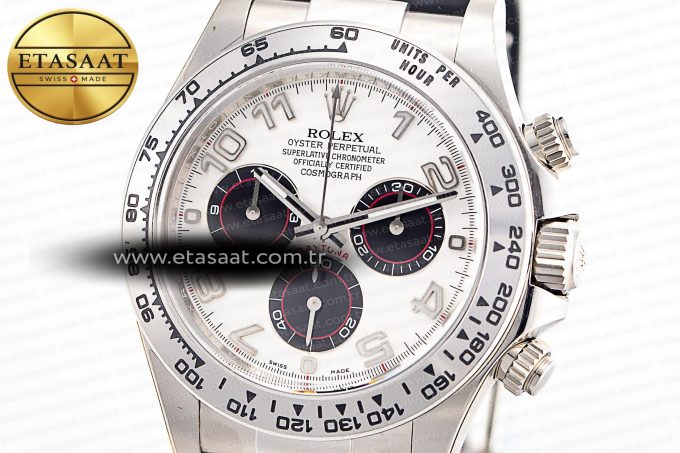 Daytona 116519 Clean Factory 1:1 Best Edition 904L SS Case White Dial on Rubber Strap SA4130 V2 - Görsel 4