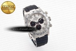 Daytona 116519 Clean Factory 1:1 Best Edition 904L SS Case White Dial on Rubber Strap SA4130 V2 - Görsel 5
