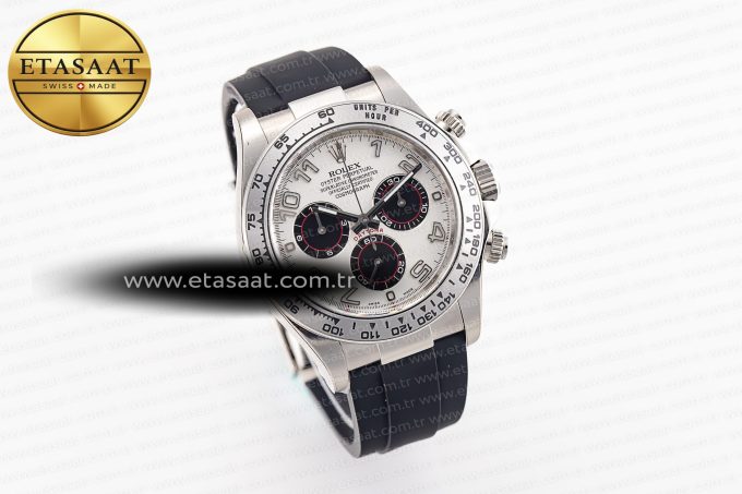 Daytona 116519 Clean Factory 1:1 Best Edition 904L SS Case White Dial on Rubber Strap SA4130 V2 - Görsel 5