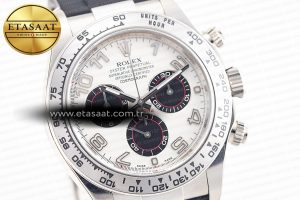 Daytona 116519 Clean Factory 1:1 Best Edition 904L SS Case White Dial on Rubber Strap SA4130 V2 - Görsel 6