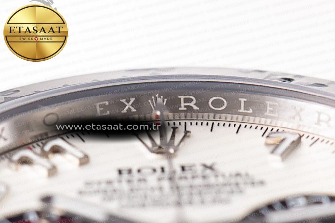 Daytona 116519 Clean Factory 1:1 Best Edition 904L SS Case White Dial on Rubber Strap SA4130 V2 - Görsel 8