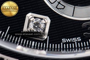 Daytona 116519 Clean Factory 1:1 Best Edition Black Diamonds Dial on Oysterflex Rubber Strap SA4130 - Görsel 12