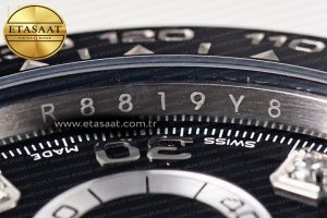 Daytona 116519 Clean Factory 1:1 Best Edition Black Diamonds Dial on Oysterflex Rubber Strap SA4130 - Görsel 15