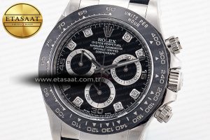 Daytona 116519 Clean Factory 1:1 Best Edition Black Diamonds Dial on Oysterflex Rubber Strap SA4130 - Görsel 4