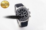 Daytona 116519 Clean Factory 1:1 Best Edition Black Diamonds Dial on Oysterflex Rubber Strap SA4130 - Görsel 5