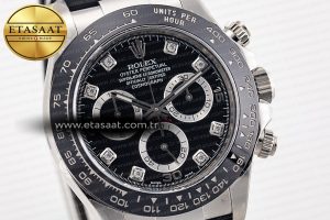 Daytona 116519 Clean Factory 1:1 Best Edition Black Diamonds Dial on Oysterflex Rubber Strap SA4130 - Görsel 6