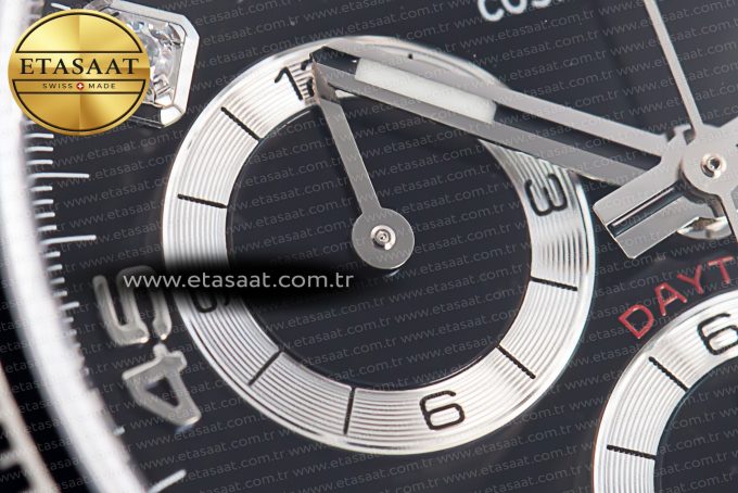 Daytona 116519 Clean Factory 1:1 Best Edition Black Diamonds Dial on Oysterflex Rubber Strap SA4130 - Görsel 9