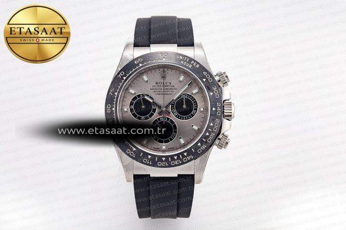 Daytona 116519 Clean Factory 1:1 Best Edition Grey Dial on Oysterflex Rubber Strap SA4130 - Görsel 3