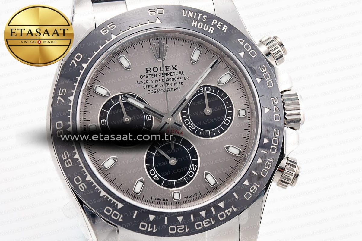 Daytona 116519 Clean Factory 1:1 Best Edition Grey Dial on Oysterflex Rubber Strap SA4130 - Görsel 5