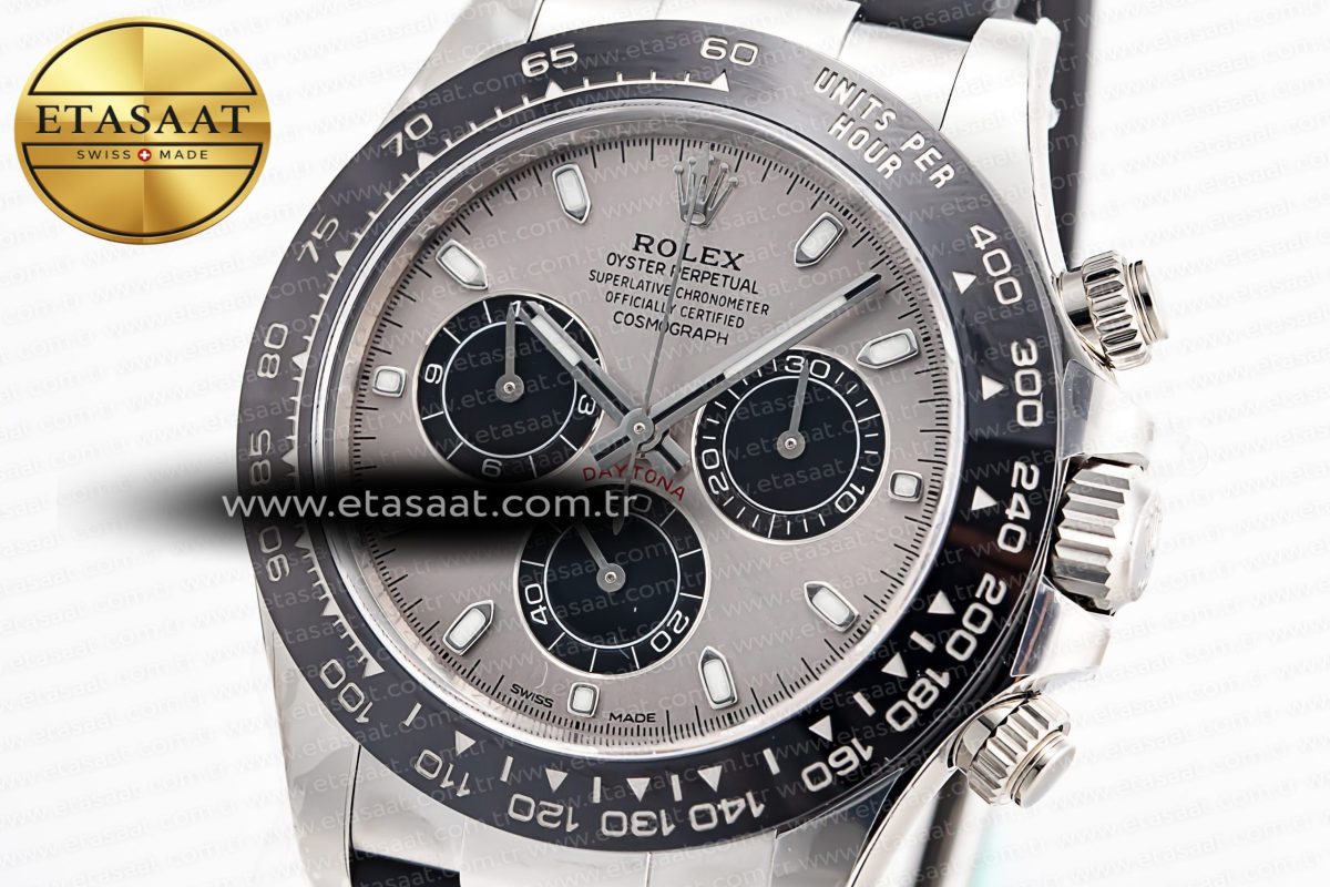 Daytona 116519 Clean Factory 1:1 Best Edition Grey Dial on Oysterflex Rubber Strap SA4130 - Görsel 6