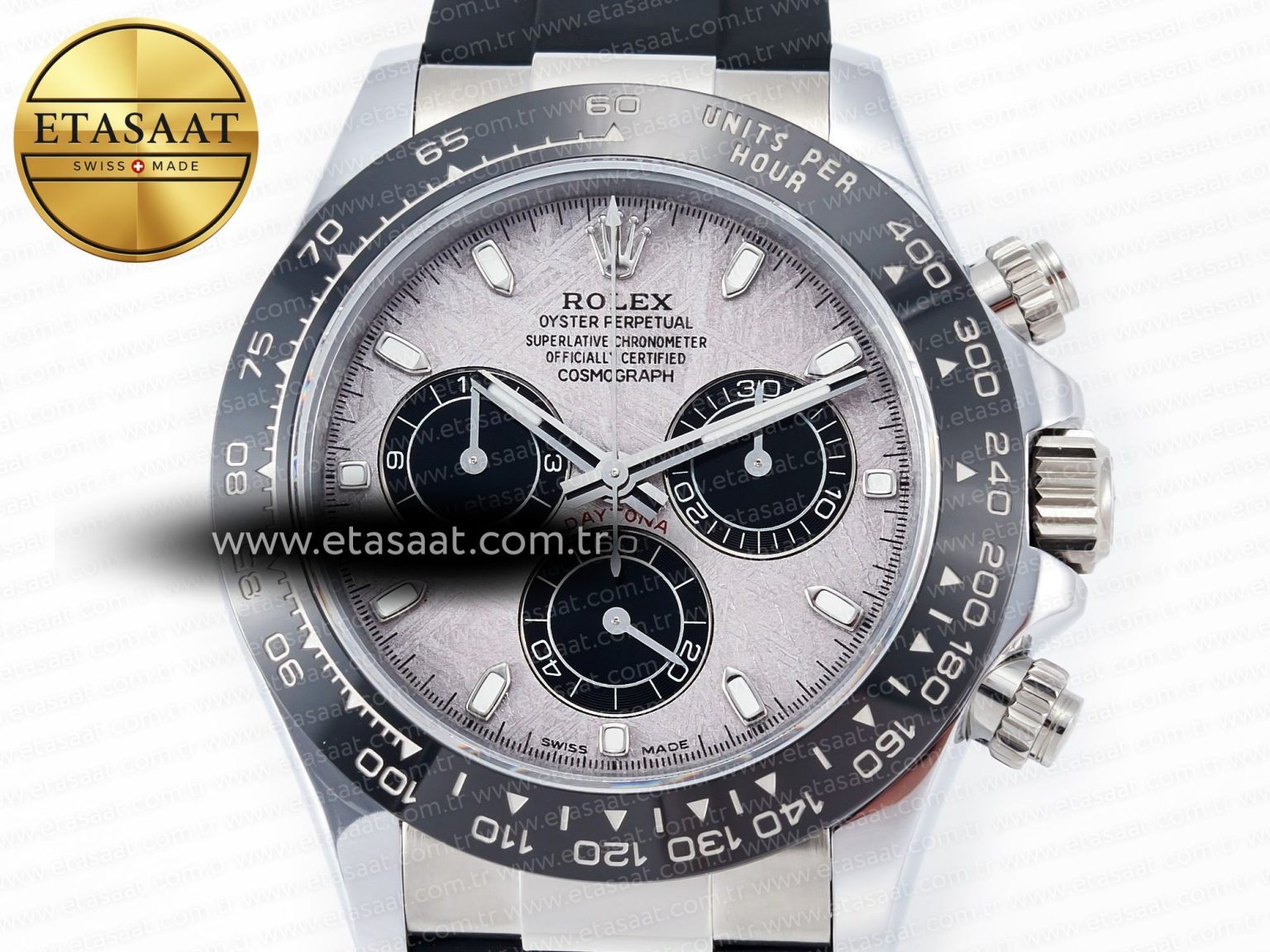 Daytona 116519 QF 1:1 Best Edition Meteorite Dial on Oysterflex Strap SH4130 V3 (Gain Weight) - Görsel 4