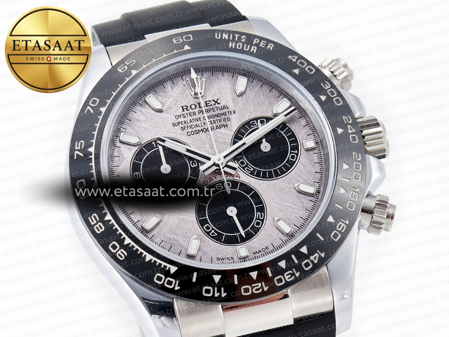 Daytona 116519 QF 1:1 Best Edition Meteorite Dial on Oysterflex Strap SH4130 V3 (Gain Weight) - Görsel 5