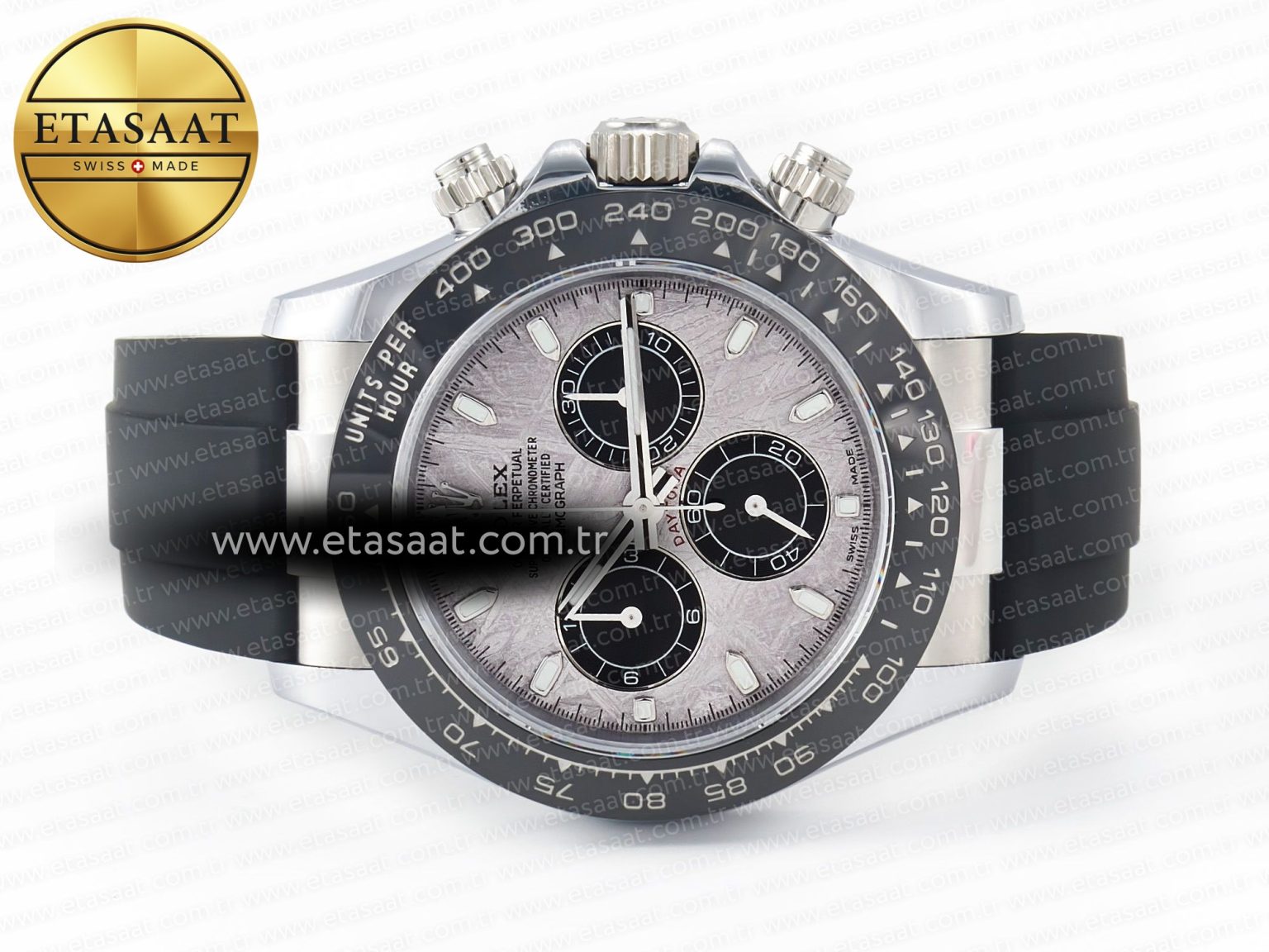 Daytona 116519 QF 1:1 Best Edition Meteorite Dial on Oysterflex Strap SH4130 V3 (Gain Weight) - Görsel 9
