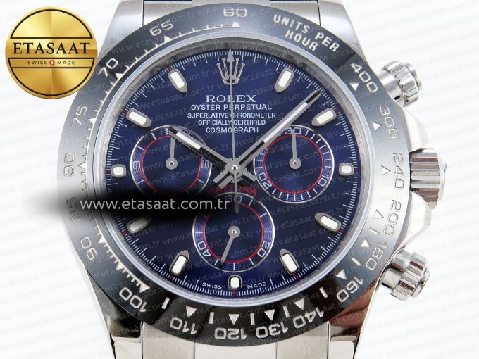 Daytona 116519 SS OMF Best Edition Blue Dial on Oysterflex Strap A7750 (Slim Movement) - Görsel 4