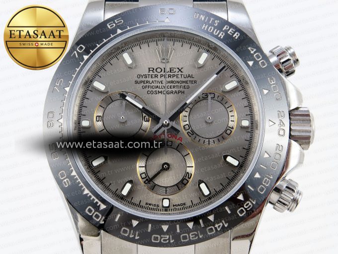 Daytona 116519 SS OMF Best Edition Gray Dial on Oysterflex Strap A7750 (Slim Movement) - Görsel 4