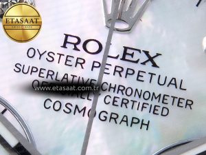 Daytona 116519 SS OMF Best Edition White MOP Diamonds Dial on Oysterflex Strap A7750 (Slim Movement) - Görsel 10