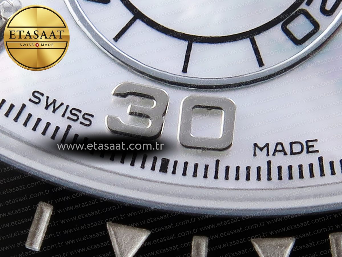 Daytona 116519 SS OMF Best Edition White MOP Diamonds Dial on Oysterflex Strap A7750 (Slim Movement) - Görsel 13