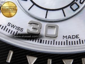 Daytona 116519 SS OMF Best Edition White MOP Diamonds Dial on Oysterflex Strap A7750 (Slim Movement) - Görsel 13
