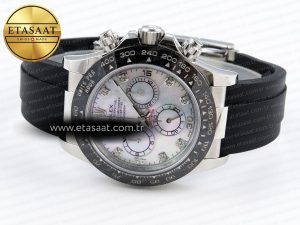 Daytona 116519 SS OMF Best Edition White MOP Diamonds Dial on Oysterflex Strap A7750 (Slim Movement) - Görsel 6