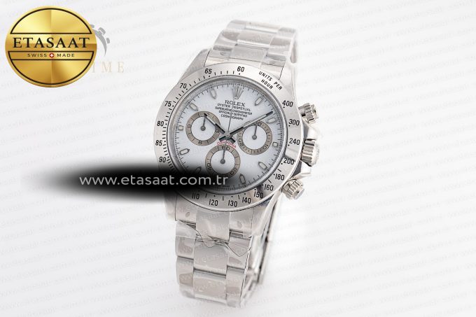 Daytona 116520 Clean 1:1 Best Edition 904L SS Case and Bracelet White Dial SA4130 V3 - Görsel 1