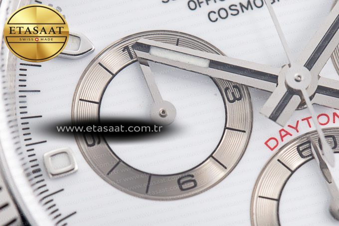 Daytona 116520 Clean 1:1 Best Edition 904L SS Case and Bracelet White Dial SA4130 V3 - Görsel 13