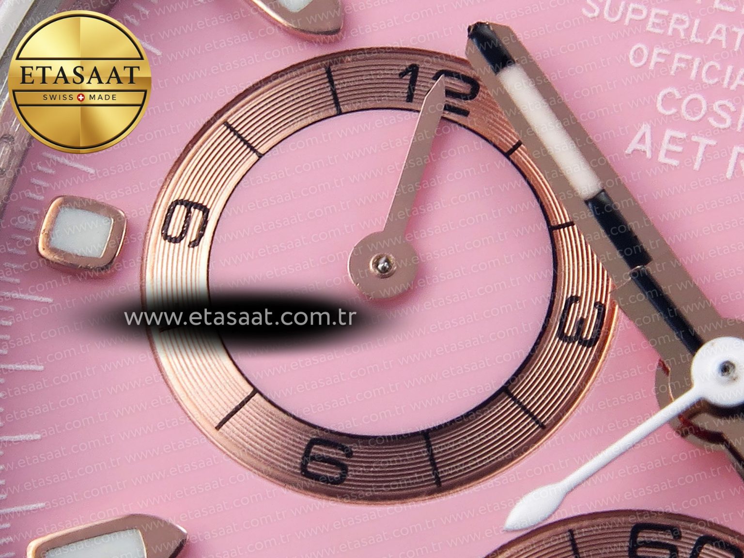 Rolex Daytona White Ceramic Case and Bracelet Pink Dial SA4130 - Görsel 14