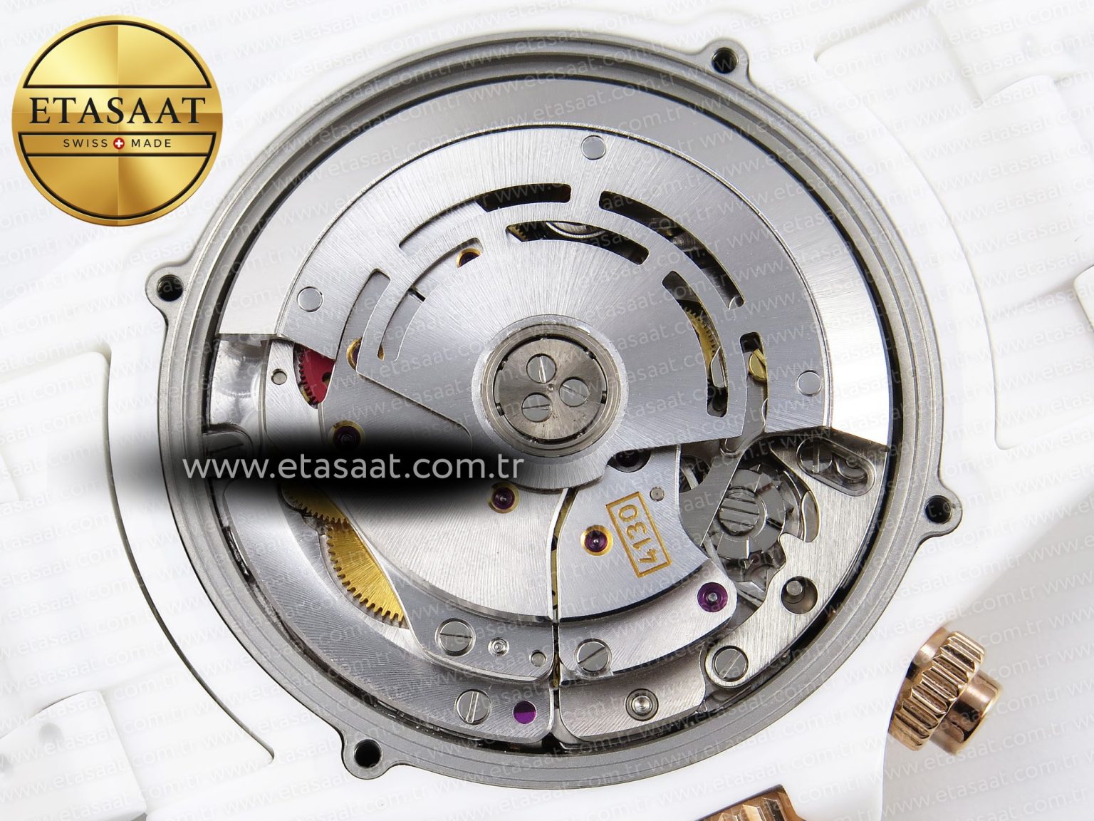 Rolex Daytona White Ceramic Case and Bracelet Pink Dial SA4130 - Görsel 21