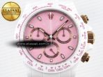 Rolex Daytona White Ceramic Case and Bracelet Pink Dial SA4130 - Görsel 4