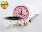 Rolex Daytona White Ceramic Case and Bracelet Pink Dial SA4130 - Görsel 7