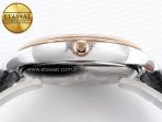 De Ville Date RG MKF 1:1 Best Edition Gray Dial Roman Marker on Gray Leather Strap A8800 - Görsel 14