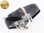De Ville Date RG MKF 1:1 Best Edition Gray Dial Roman Marker on Gray Leather Strap A8800 - Görsel 15