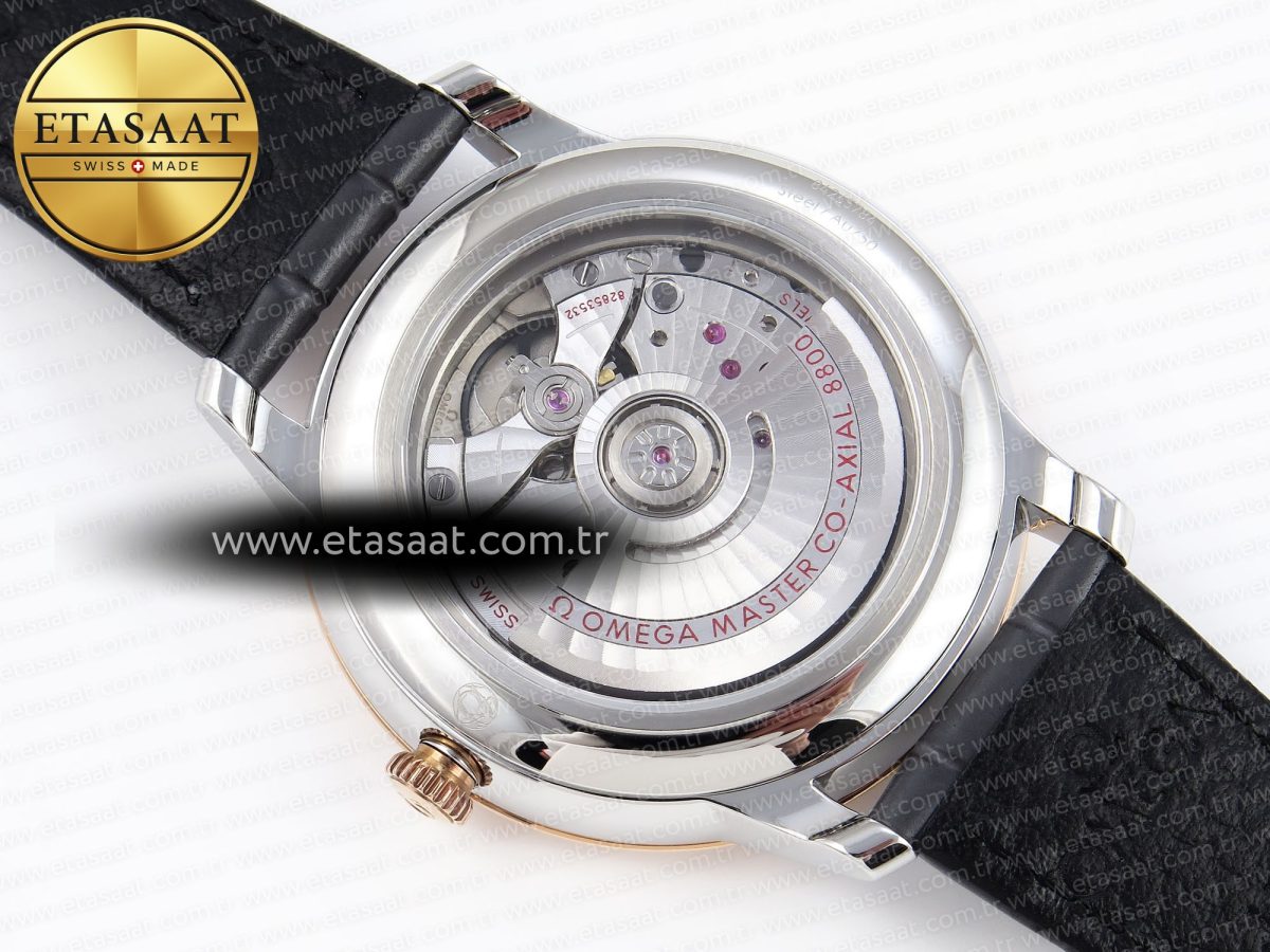 De Ville Date RG MKF 1:1 Best Edition Gray Dial Roman Marker on Gray Leather Strap A8800 - Görsel 16