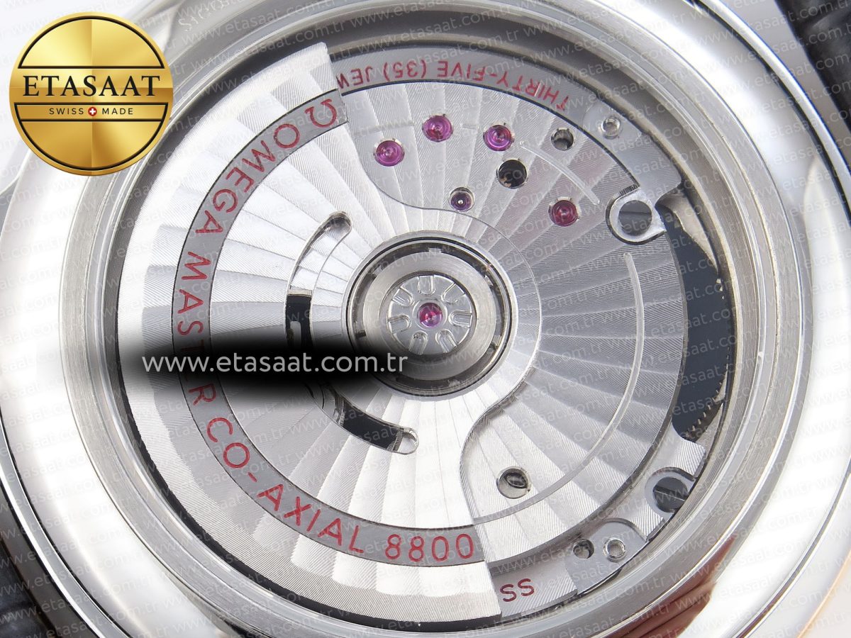 De Ville Date RG MKF 1:1 Best Edition Gray Dial Roman Marker on Gray Leather Strap A8800 - Görsel 17