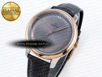 De Ville Date RG MKF 1:1 Best Edition Gray Dial Roman Marker on Gray Leather Strap A8800 - Görsel 2
