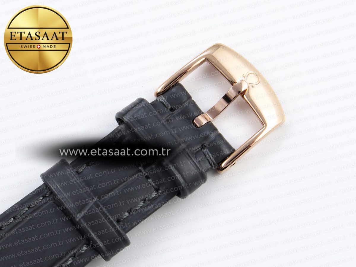 De Ville Date RG MKF 1:1 Best Edition Gray Dial Roman Marker on Gray Leather Strap A8800 - Görsel 25