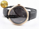 De Ville Date RG MKF 1:1 Best Edition Gray Dial Roman Marker on Gray Leather Strap A8800 - Görsel 6