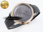 De Ville Date RG MKF 1:1 Best Edition Gray Dial Roman Marker on Gray Leather Strap A8800 - Görsel 7