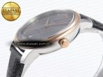 De Ville Date RG MKF 1:1 Best Edition Gray Dial Roman Marker on Gray Leather Strap A8800 - Görsel 8