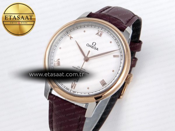 De Ville Date RG MKF 1:1 Best Edition White Dial Roman Marker on Brown Leather Strap A8800